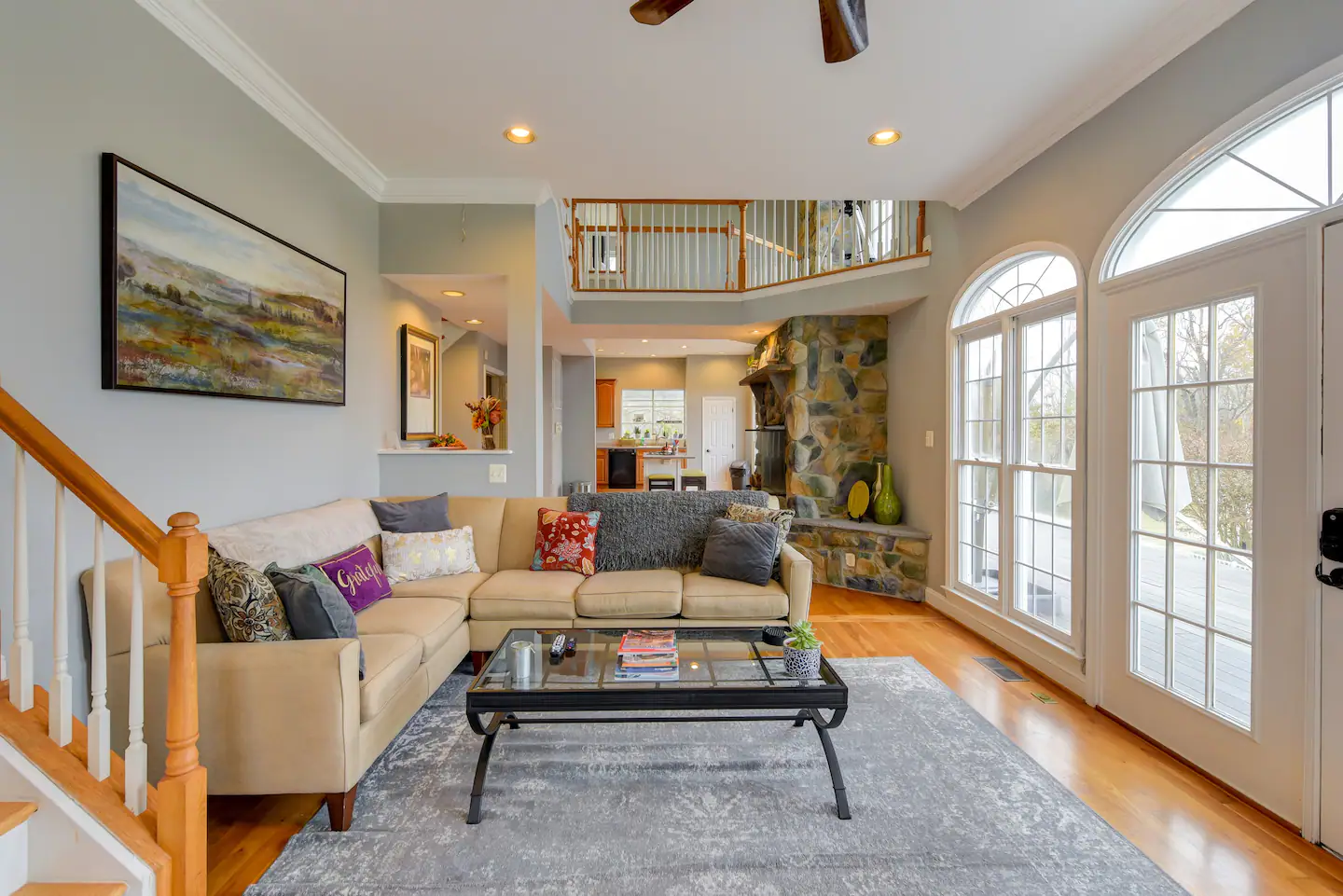 This farm has a majestic living room.