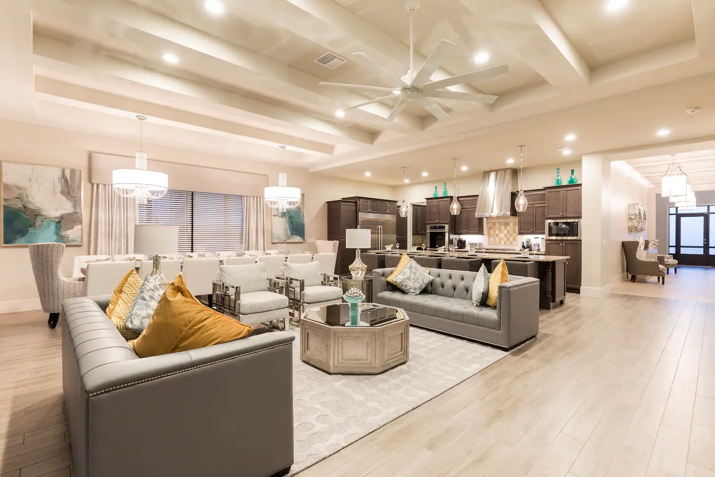 The living room has various activities provided for fun and family entertainment!