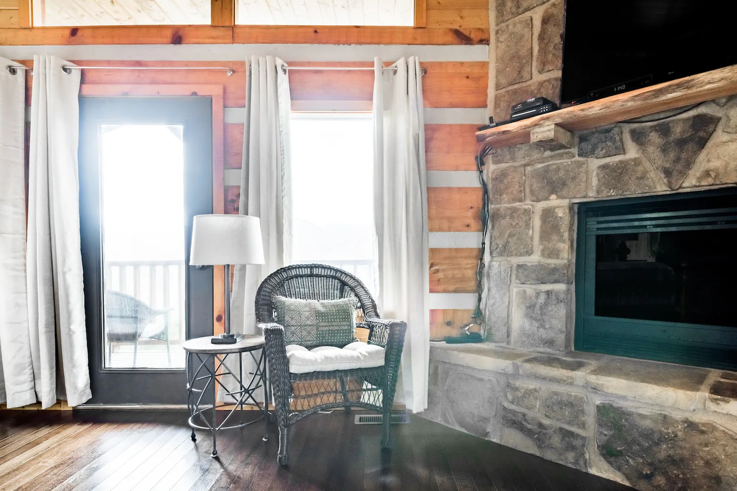 A quaint fireplace can improve the overall feel of the room.