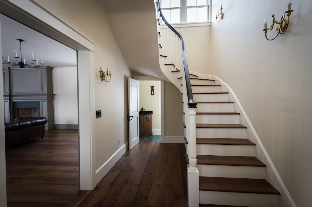 Stairs leading to the upper floor