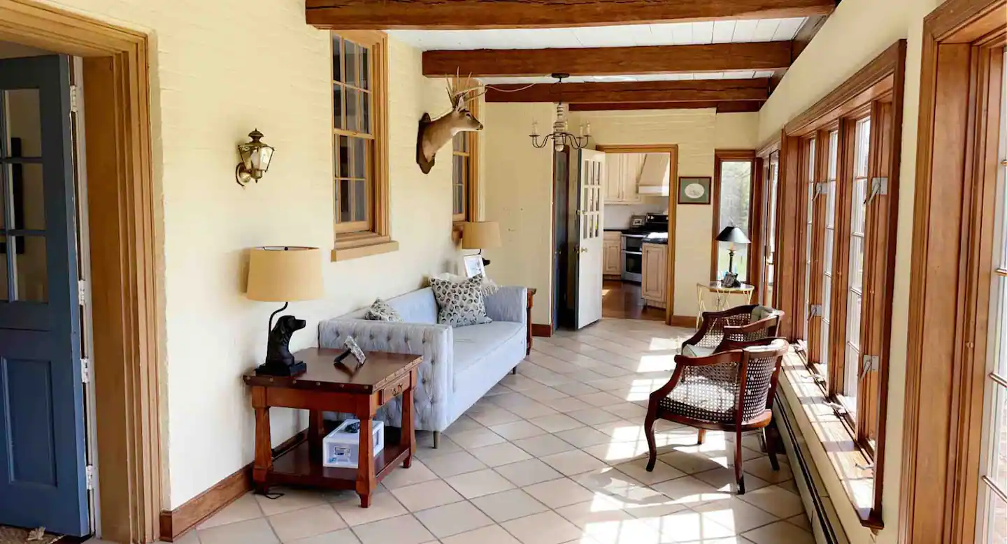 The sun rays hits inside the house