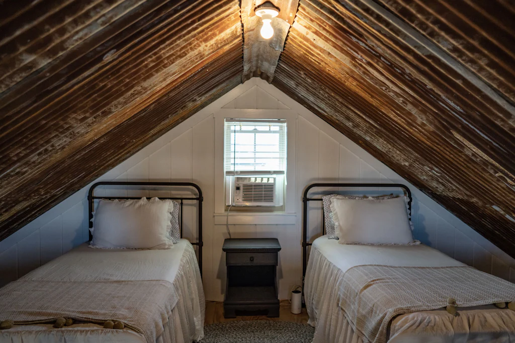 The loft has its own double bed