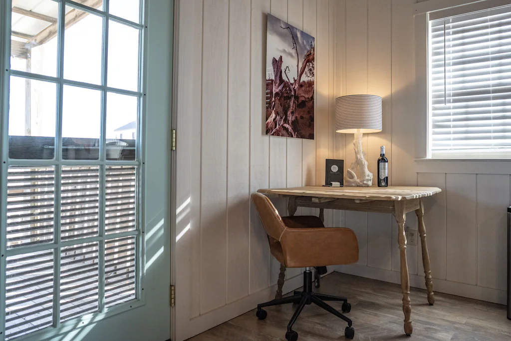 A mini office.
