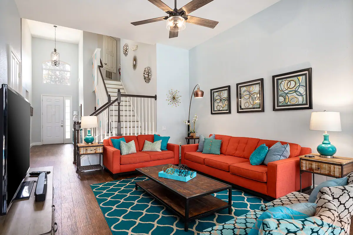 A cozy living room for the complete family to gather around
