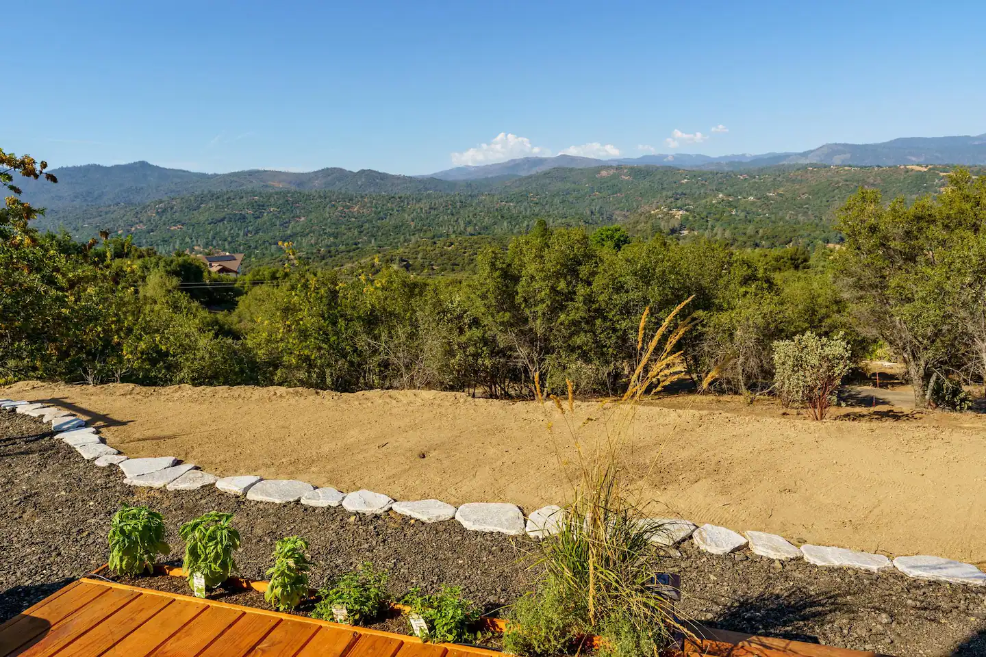 View of the Sierras from the front of the house!