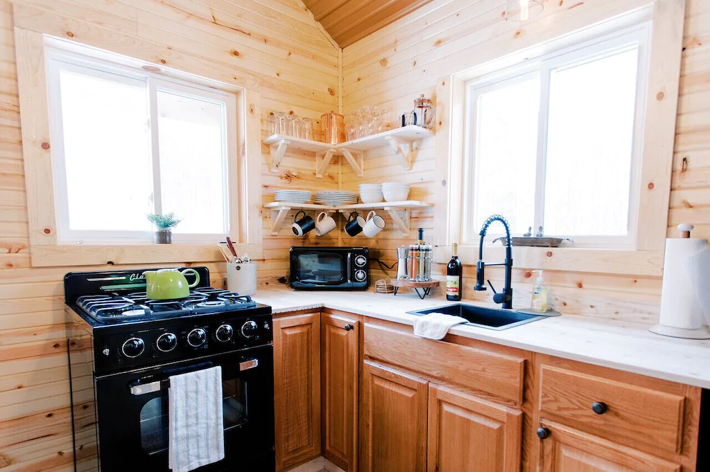 The kitchen is fully-equipped with the essentials.