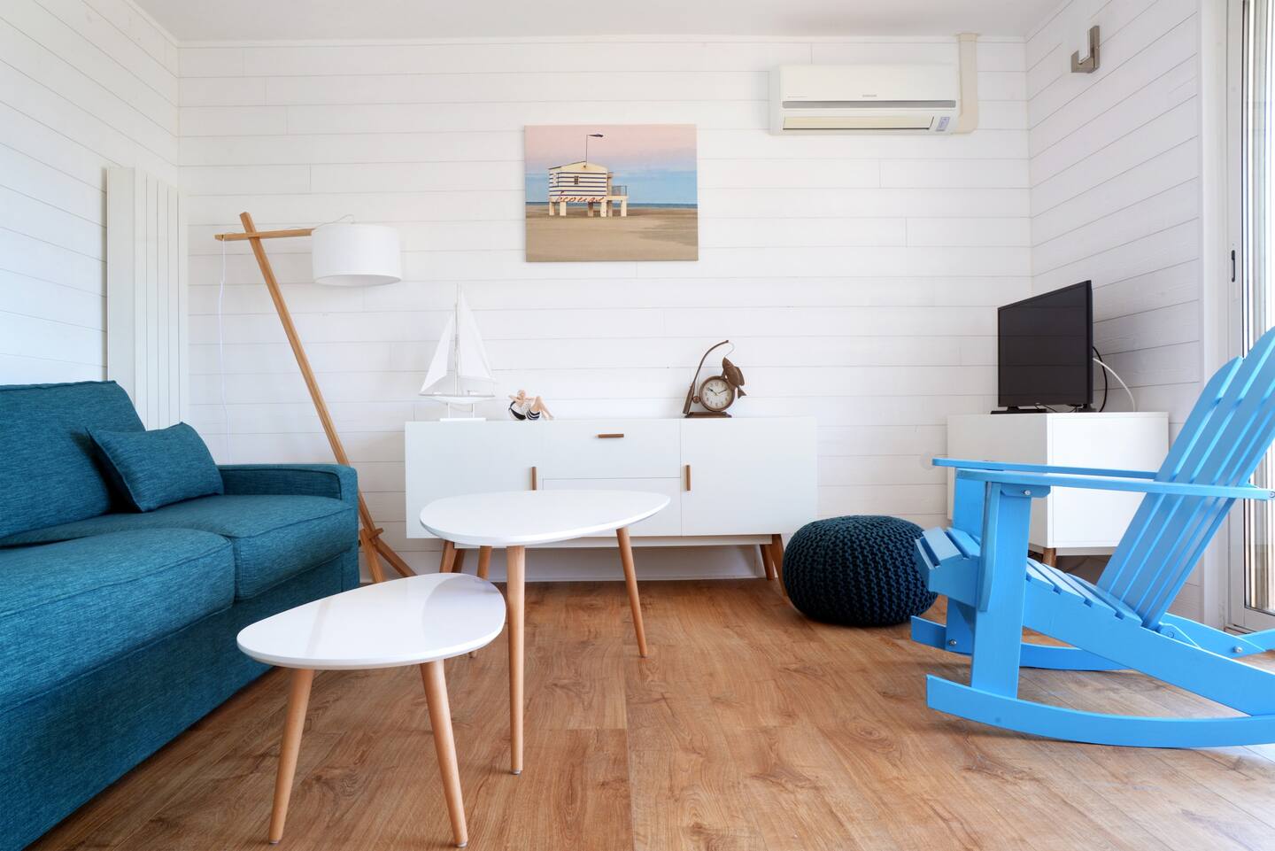 Comfy living room beside the terrace