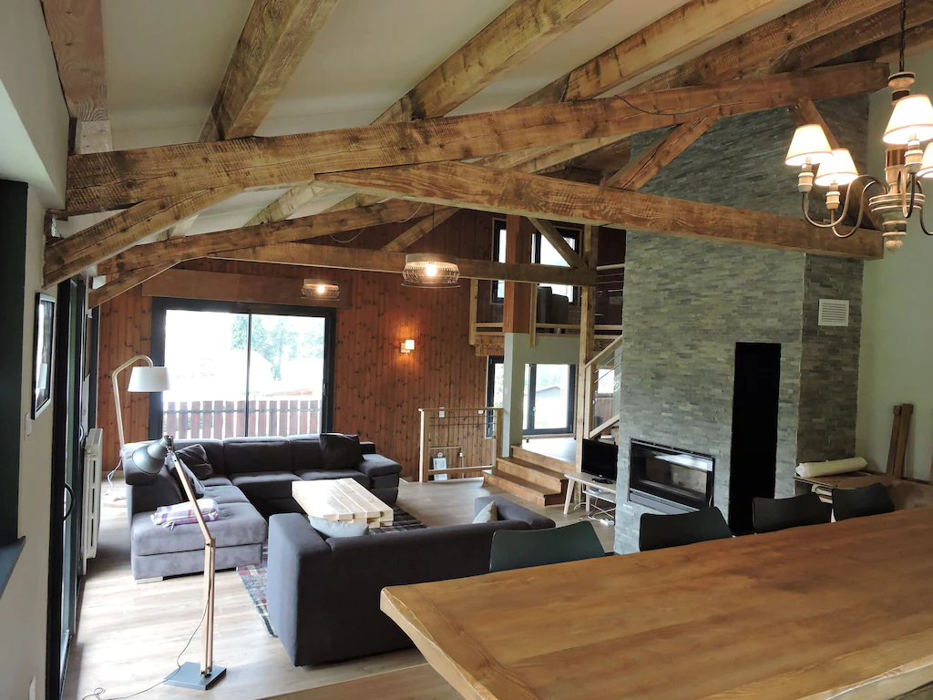 Living room with dining area