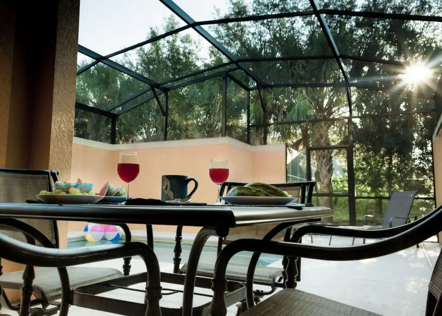 Outdoor dining area for a relaxing evening out.