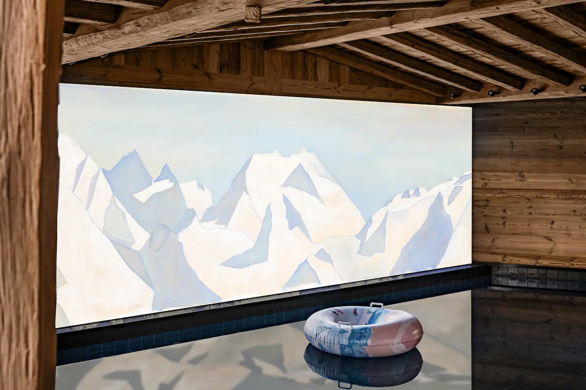 Refreshing oasis inside the chalet.
