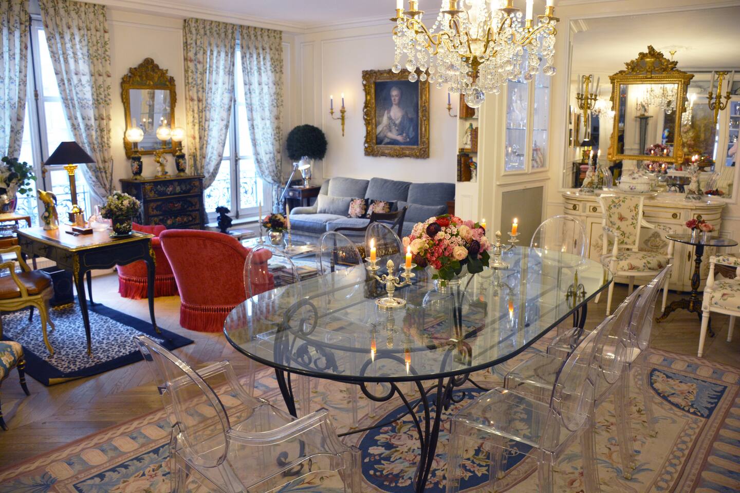 Elegant dining space within the living room