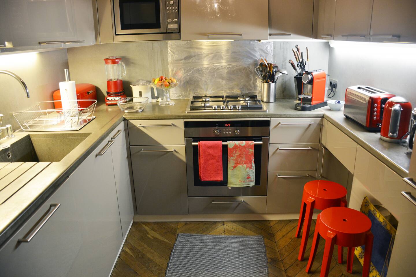 Fully-equipped kitchen.