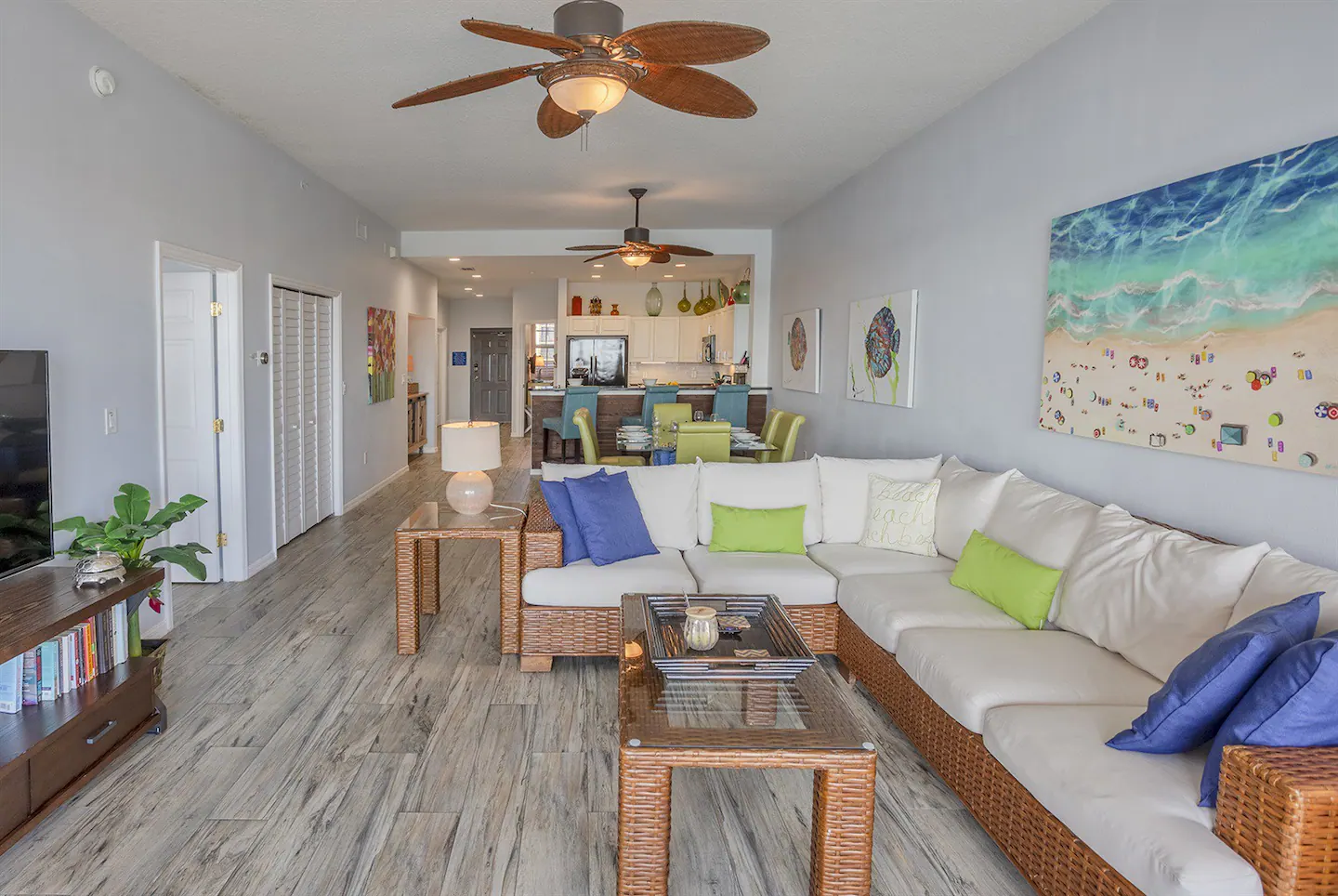 Living Area Looking In From Balcony