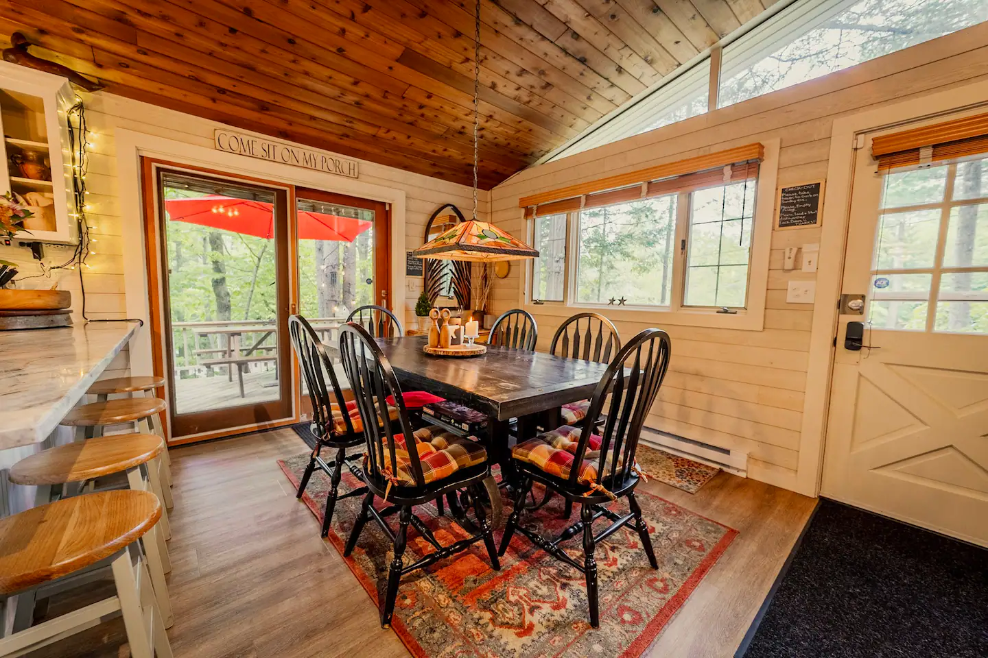 Spacious dining area