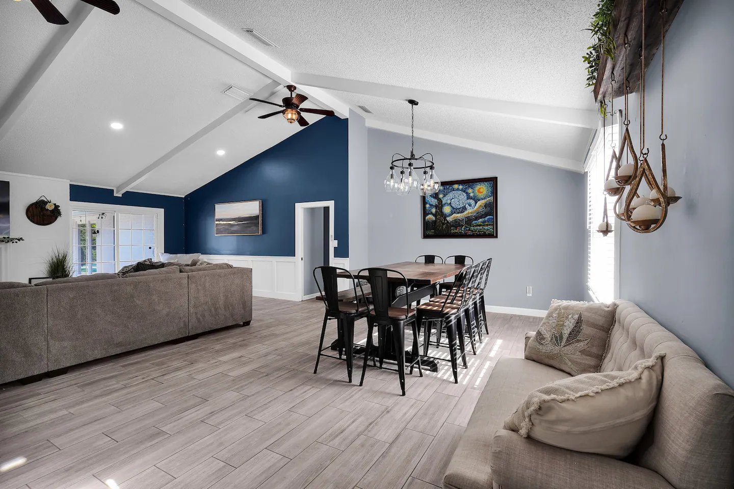 Dining area is perfect for large groups.