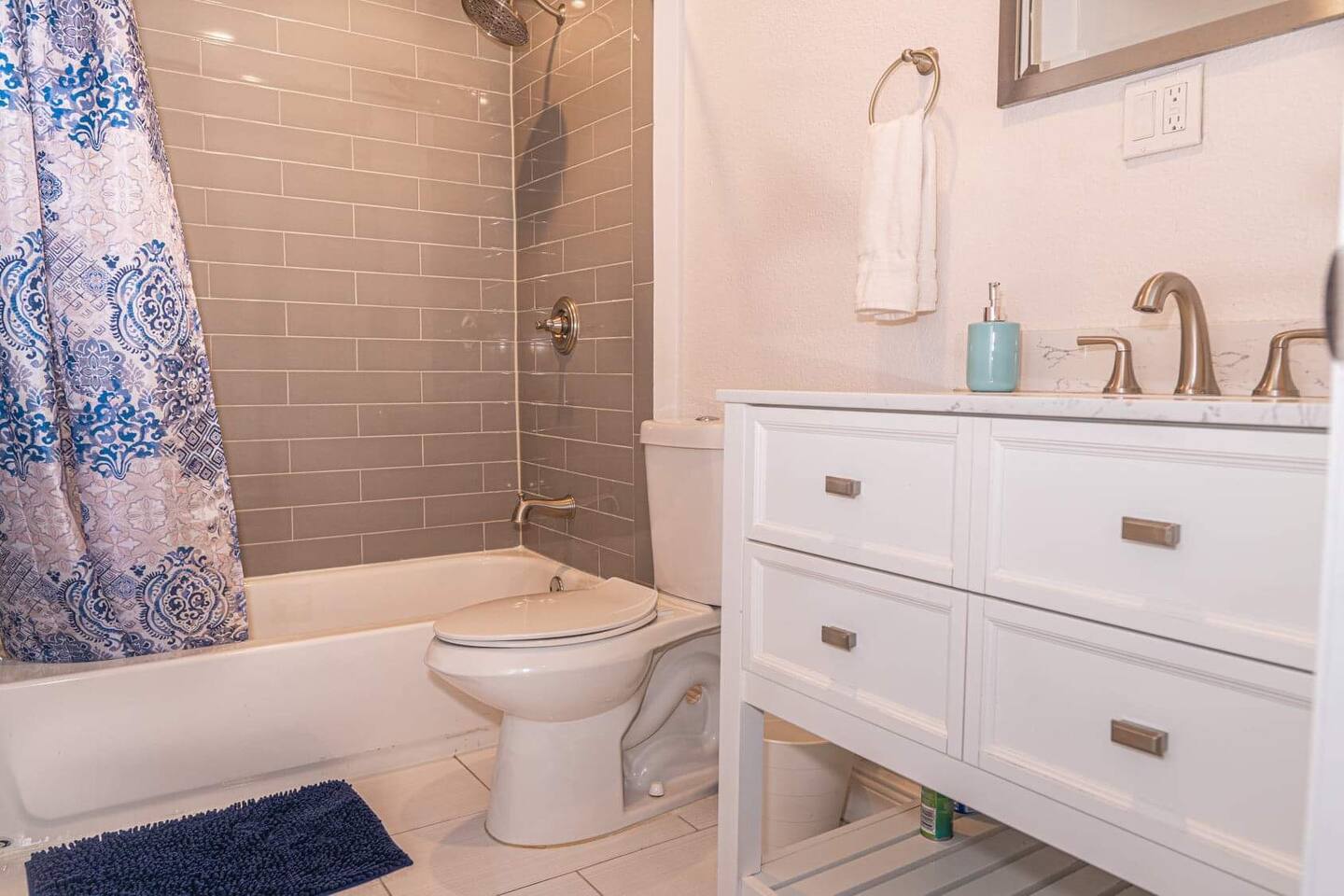 Towels and other bathroom needs are available for you.