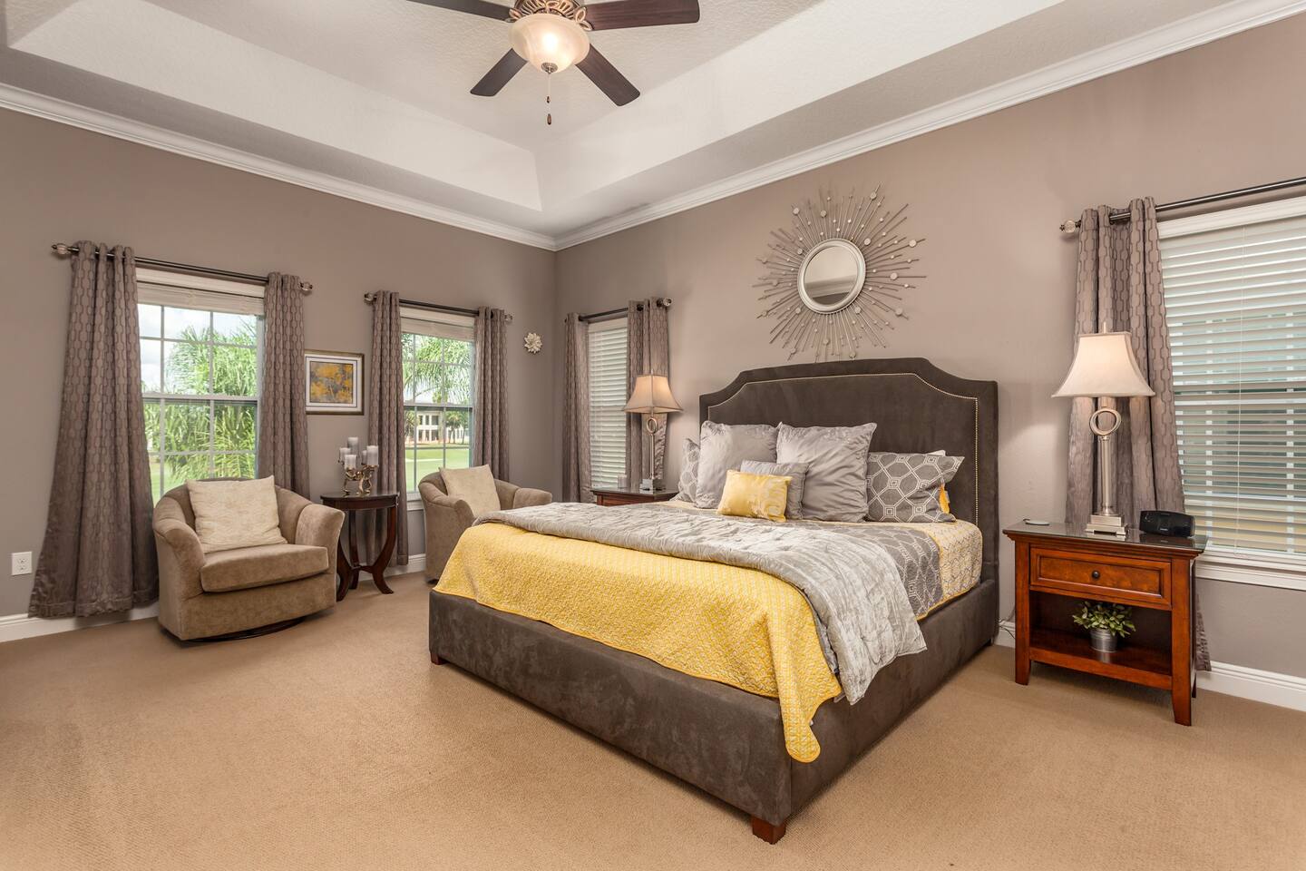 King bedroom on ground floor. Perfect for those with limited mobility.