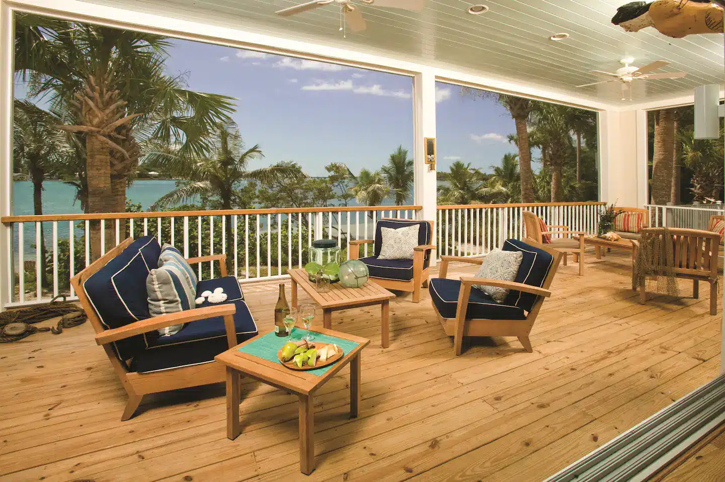 West facing lounging porch