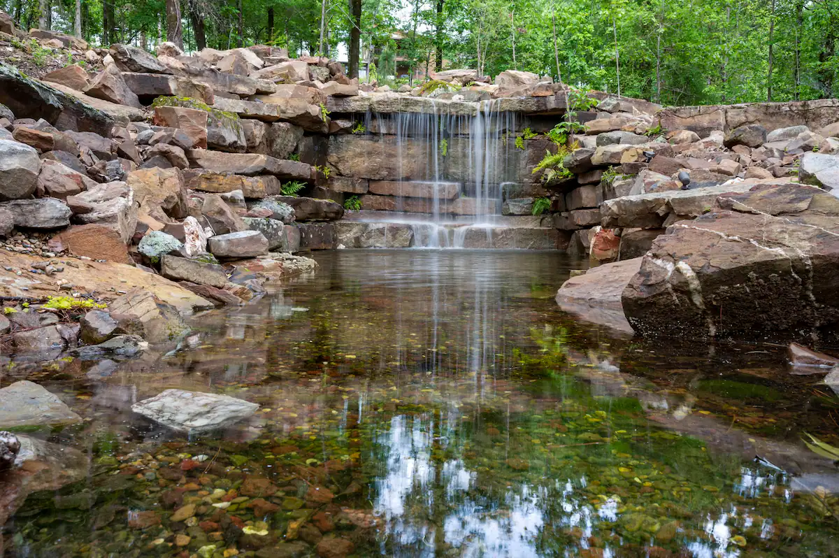 The water is only 22" deep, so it's perfect for wading splashing and getting refreshed.