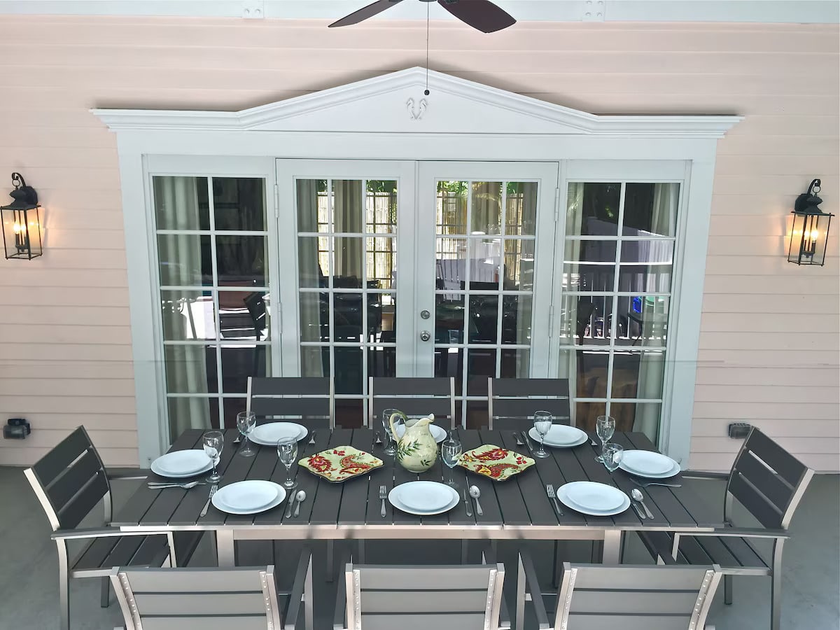 Relax on the porch. The perfect spot for that 5 o'clock cocktail!
