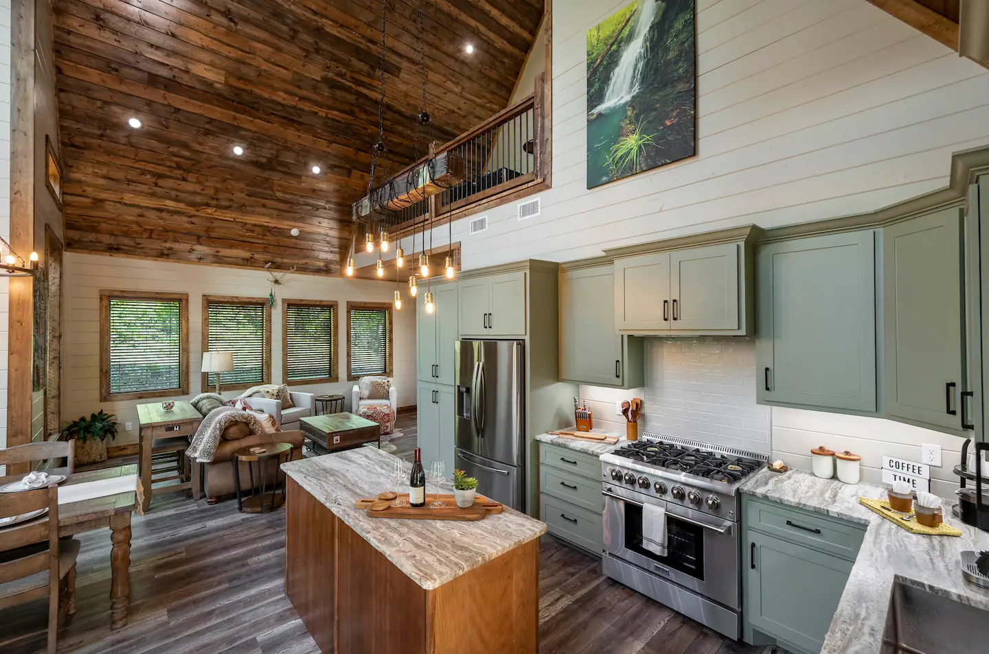 From the moment you walk through the door, you'll begin your relaxing nature and waterfall experience.