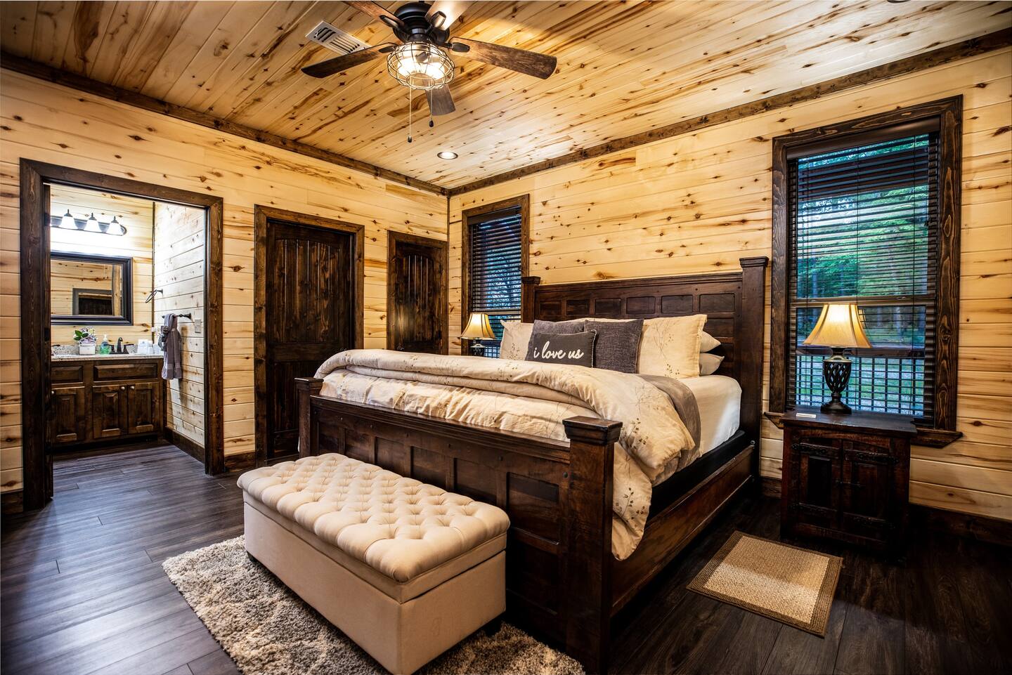 Luxurious Downstairs Master Bedroom with ensuite spa bathroom