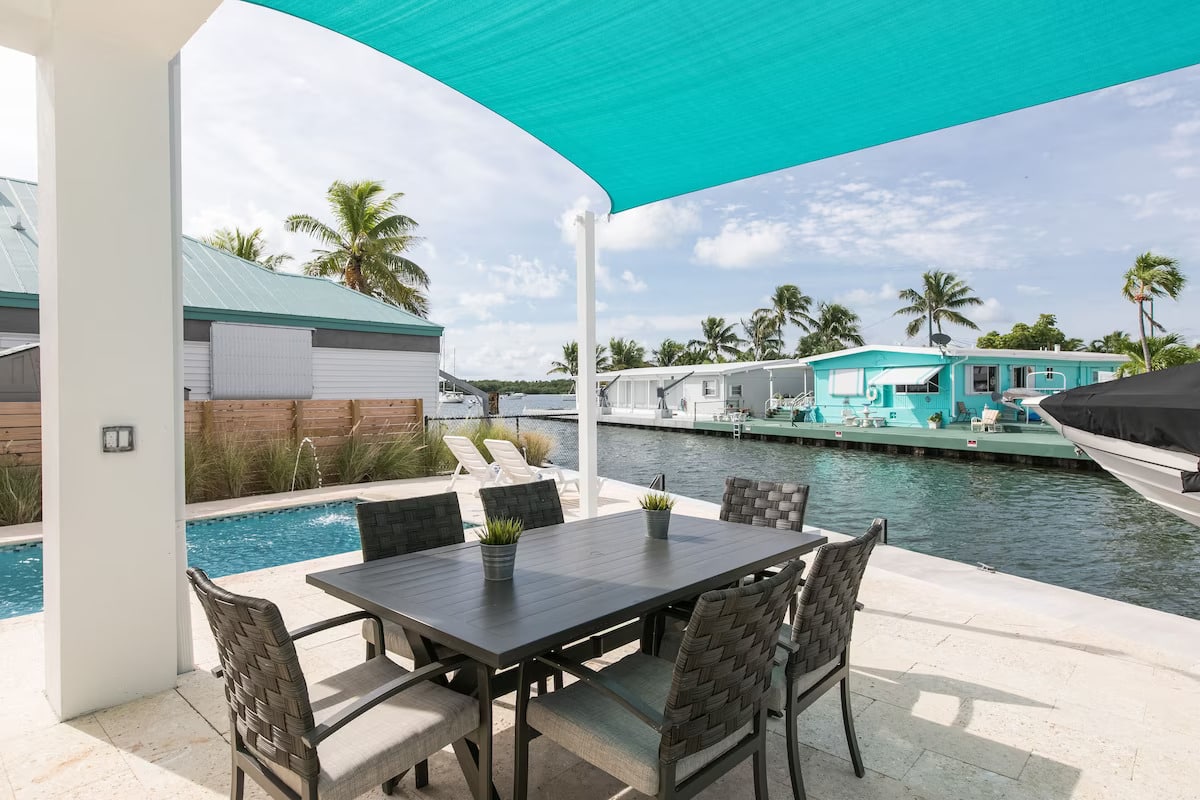 Relax in our lounge chairs by the gunite pool