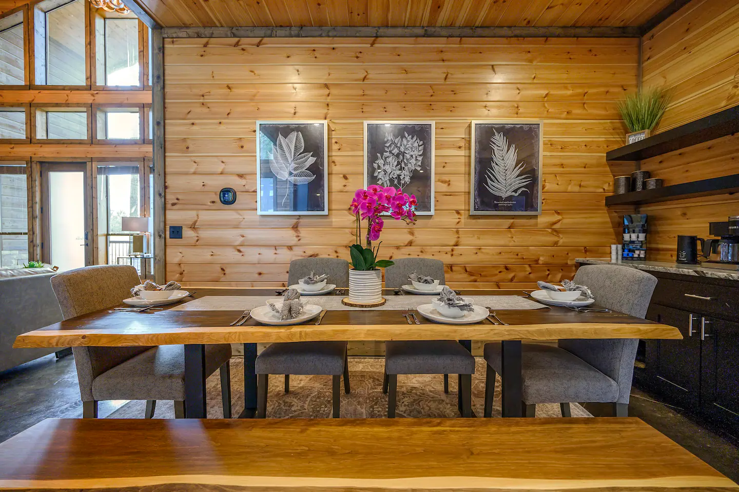 Inviting dining area.