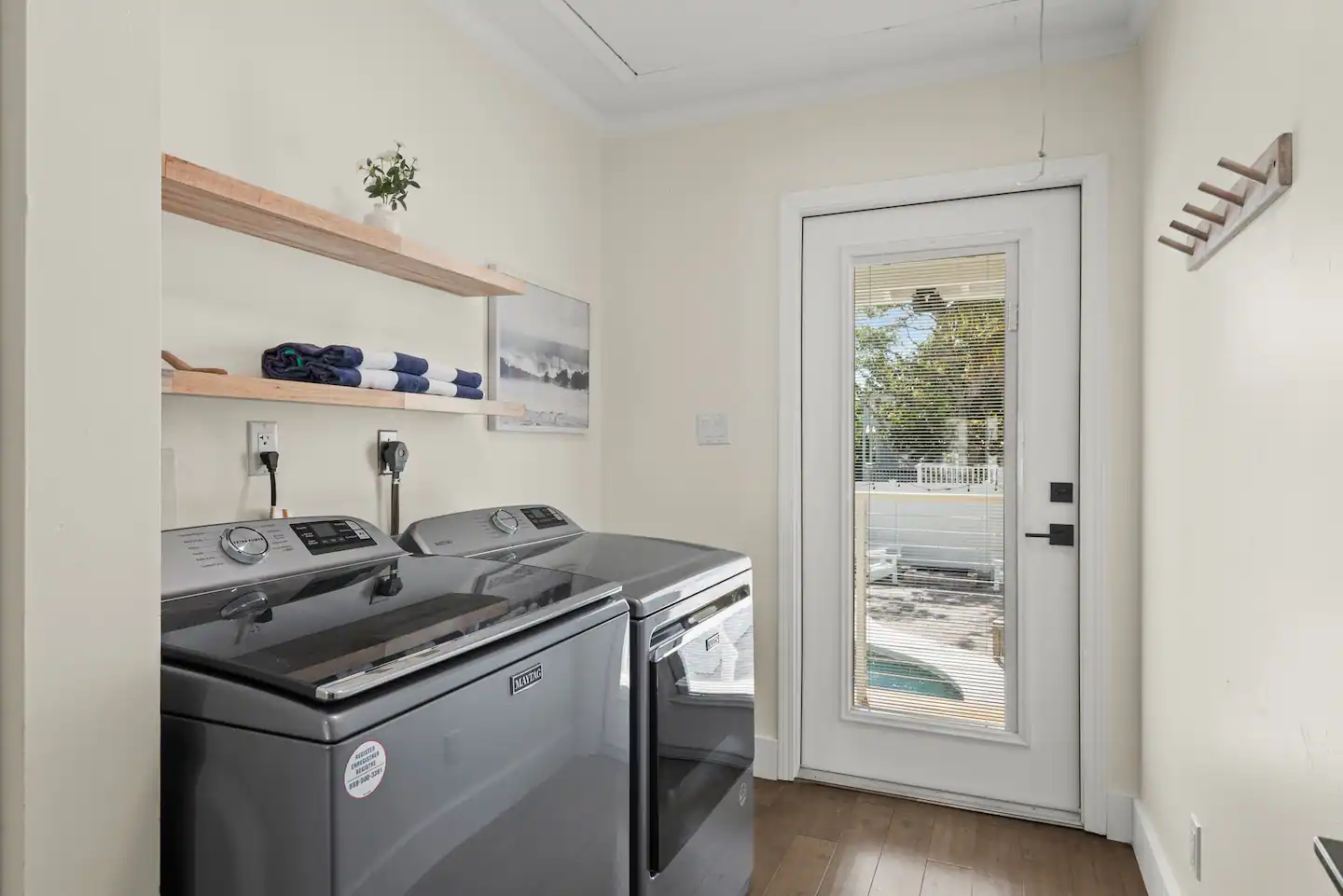 Laundry area with the essentials.