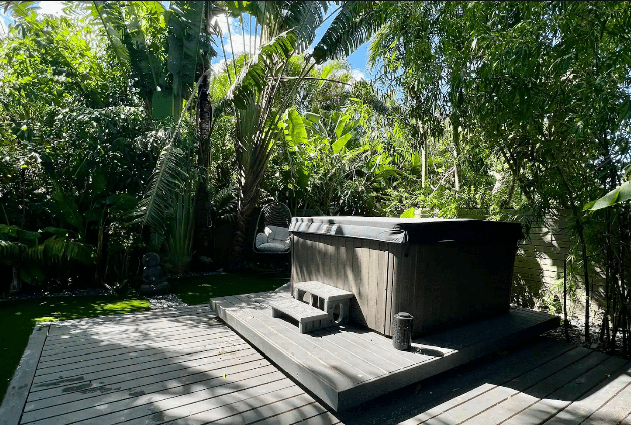 Unwind in this luxurious hot tub.