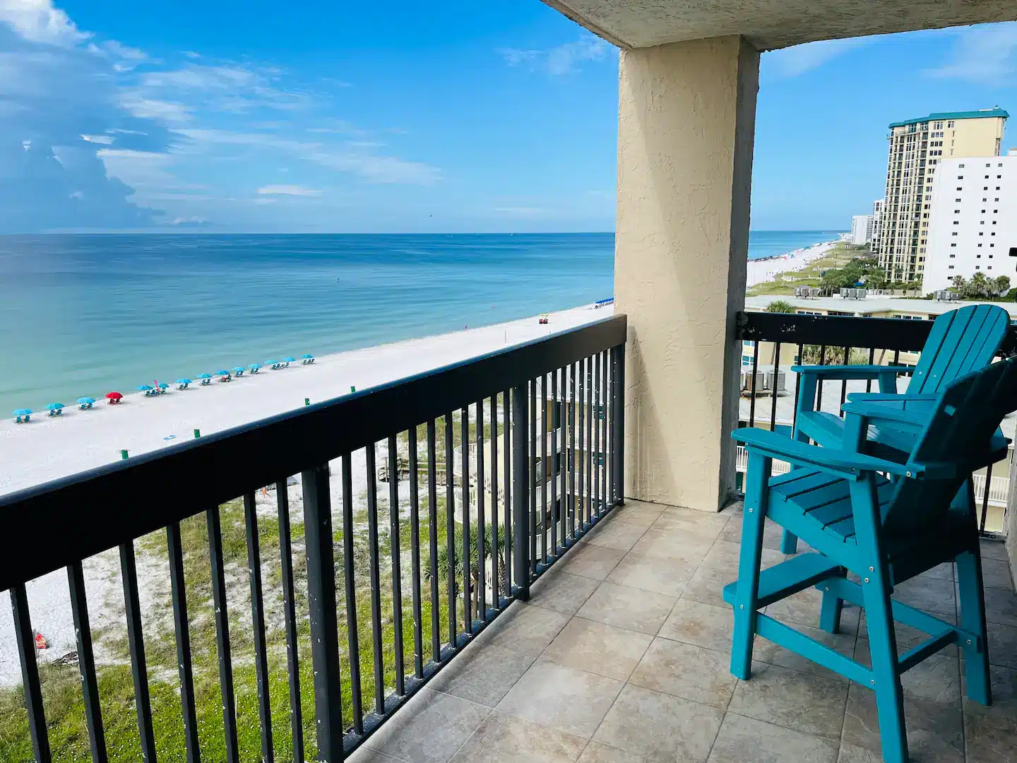 Balcony with amazing views.